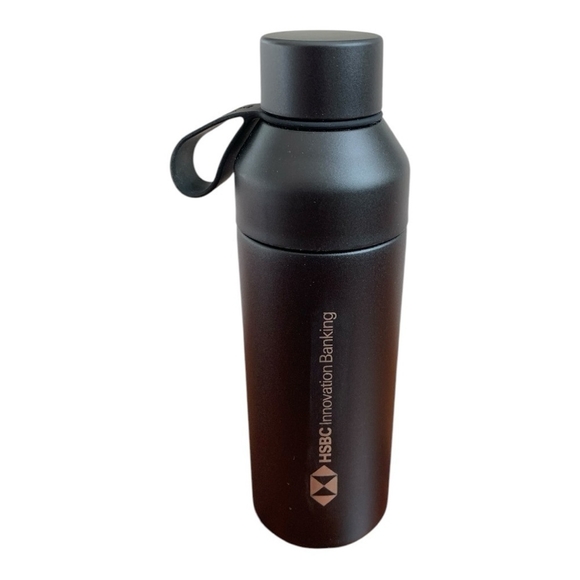 NIB OceanBottle Black Stainless Steel Reusable Water Bottle Thermo Tumbler Flask - Picture 4 of 9